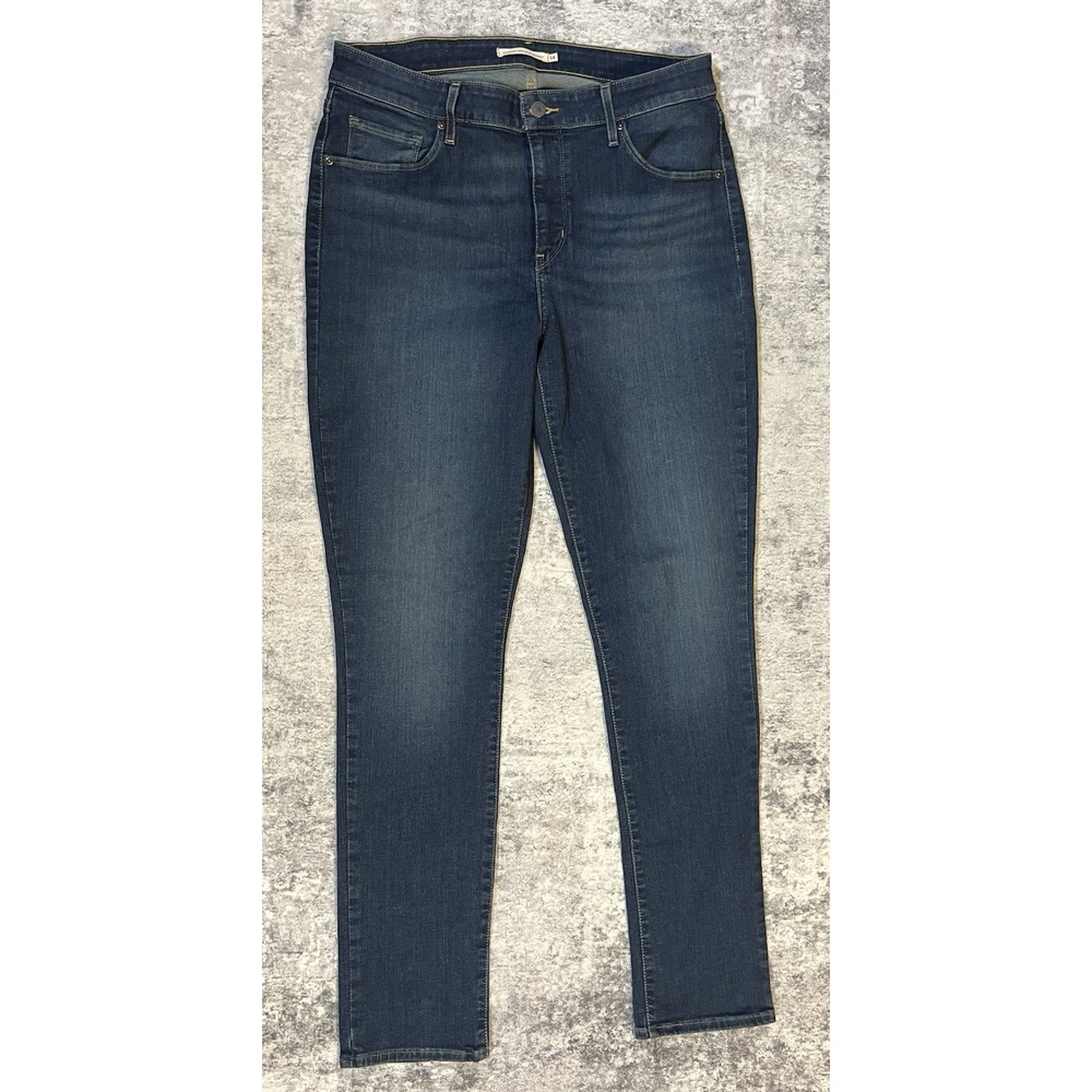 Levis Classic Mid Rise Skinny Jeans Womens 14 L 32x32 Casual Blue Denim